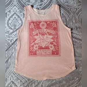 Sleeveless pink striped Lucky brand top